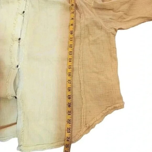 FREE People We The Free Moving Mountains Shirt Cotton Gauze Oversized Women's M - Picture 13 of 14